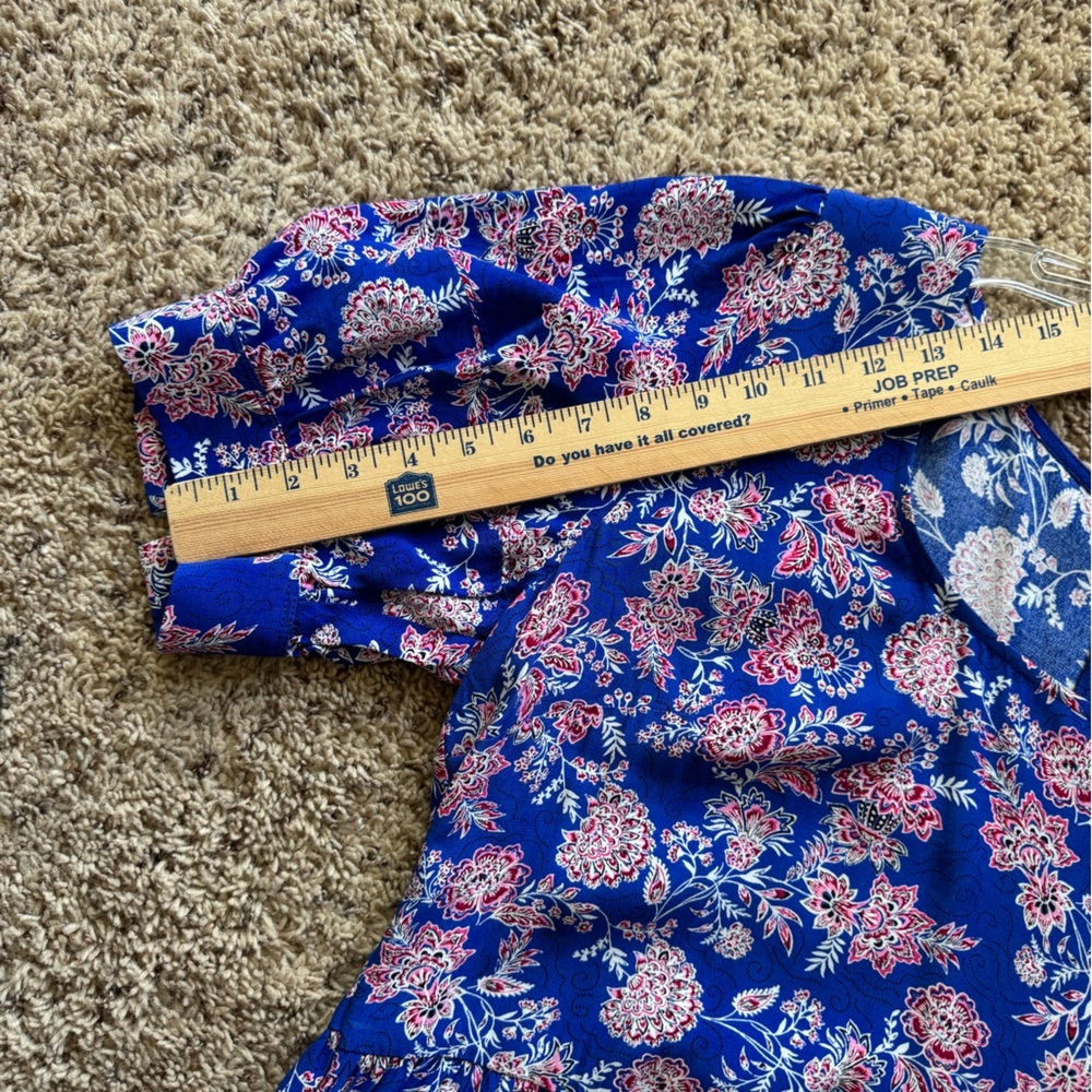 NWT, LOFT Women’s Size 14 Scoop Neck Puff Sleeve Swing Floral Print - Picture 12 of 13